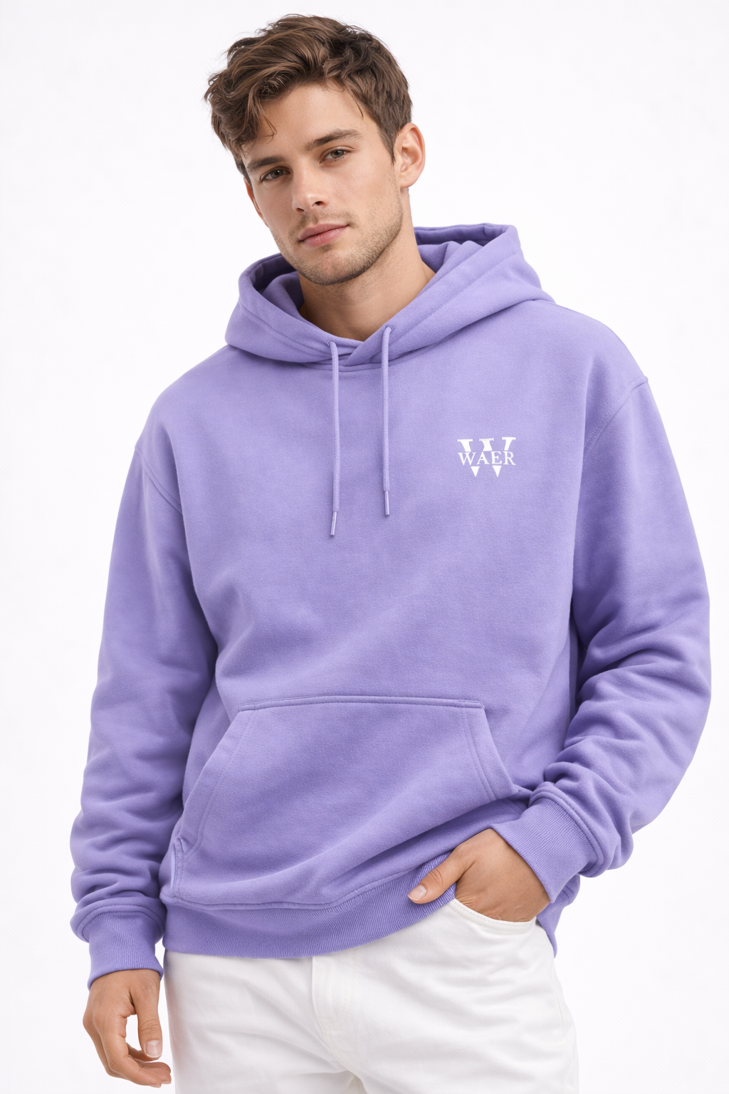 Plain Unisex Oversized Hoodie- Lavender 400GSM
