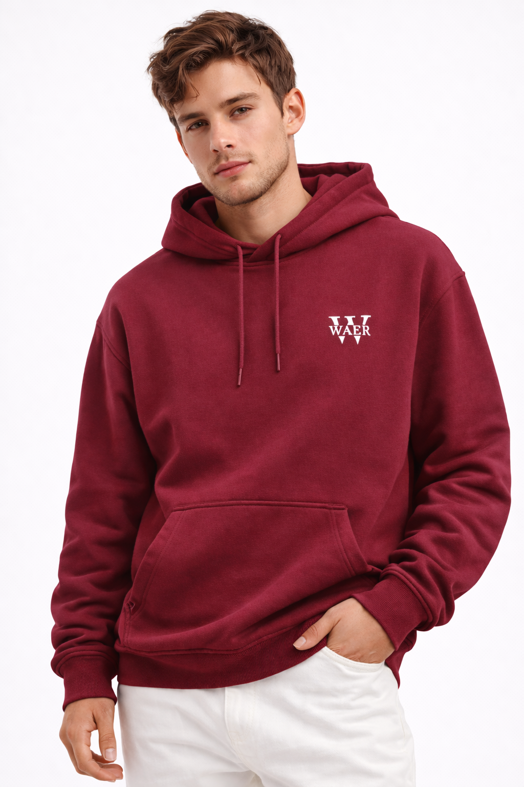 Plain Unisex Oversized Hoodie- Maroon 400GSM