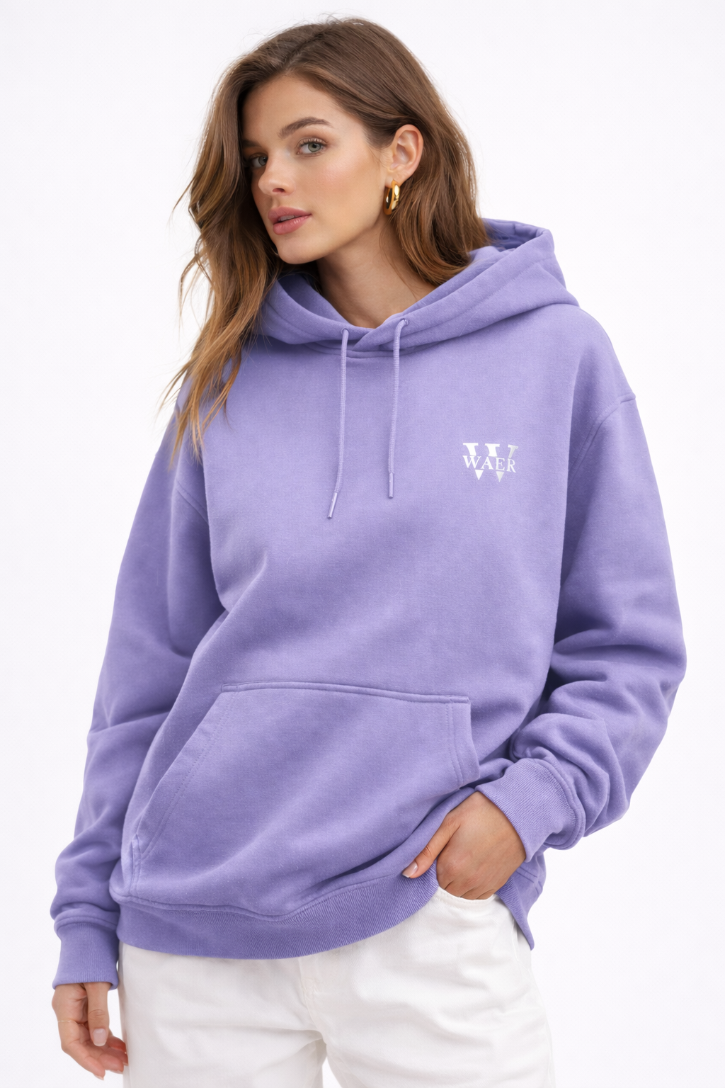 Plain Unisex Oversized Hoodie- Lavender 400GSM